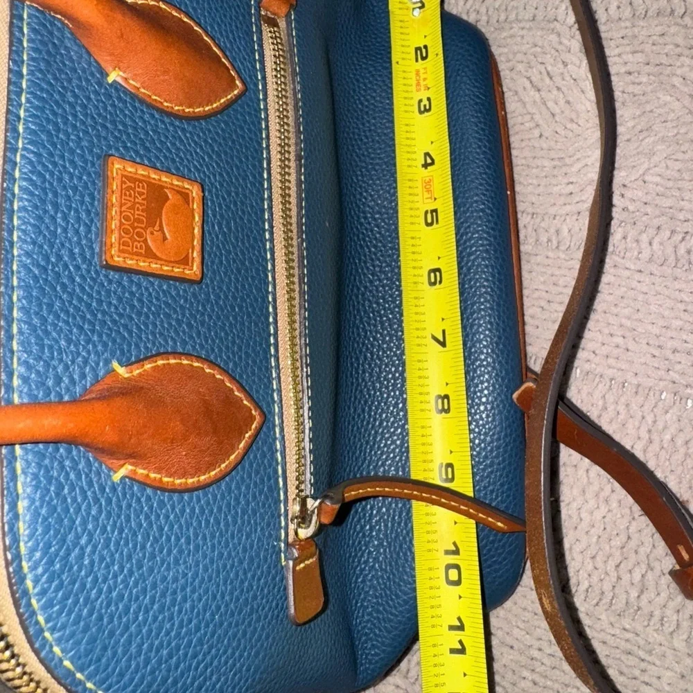 Dooney & Bourke Teal and Tan Satchel